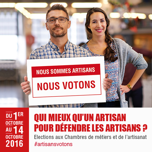 Les artisans appelés à voter du 1er au 14 octobre prochain