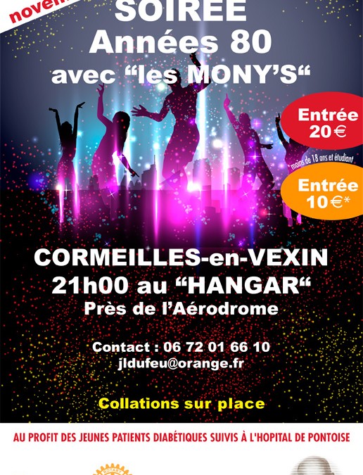 Ambiance disco le 5 novembre avec le Rotary de Cergy