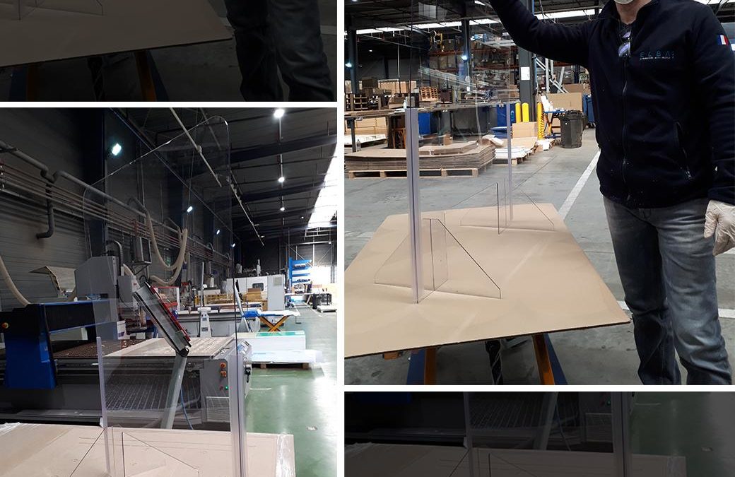 Face à la crise, le groupe ELBA fabrique des cloisons de protection pour les pharmacies