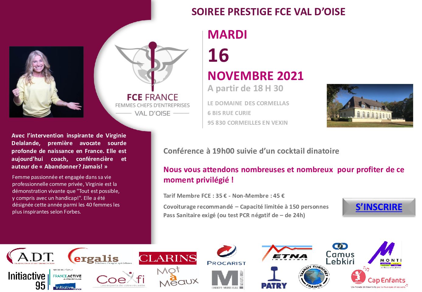 Soirée Prestige des FCE95 : save the date le 16 novembre