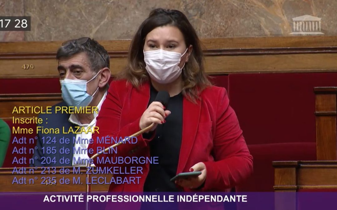 Fiona Lazaar contributrice active du nouveau statut pour les indépendants