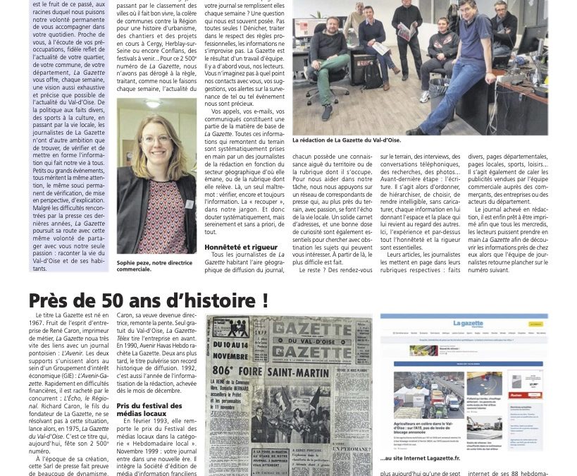 La Gazette : 2500 numéros à son actif