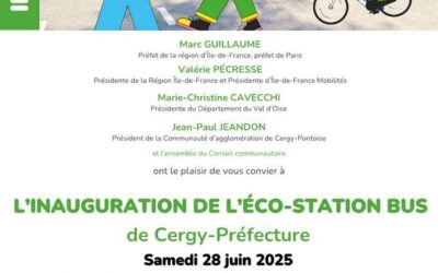 MOBILITÉ EN VAL D’OISE : Inauguration de l’éco-station bus de Cergy-Préfecture