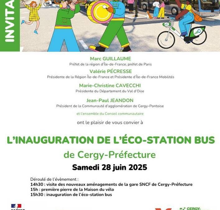 MOBILITÉ EN VAL D’OISE : Inauguration de l’éco-station bus de Cergy-Préfecture